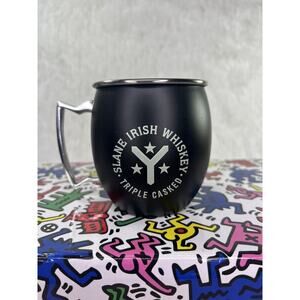 SLANE Irish Whiskey Black/White PROMOTIONAL MOSCOW MULE Cup Mule Logo Metal‎